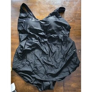 NWOT Swimsuits for All 24W 1 Pc Swim dress Black 125891